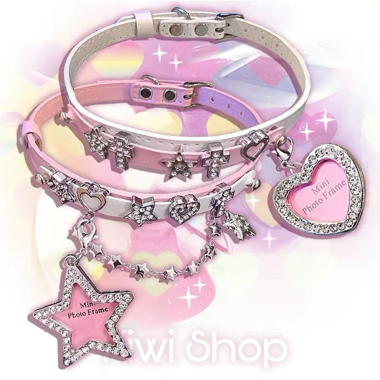 White Color Stars Heart Hot Asian Necklace