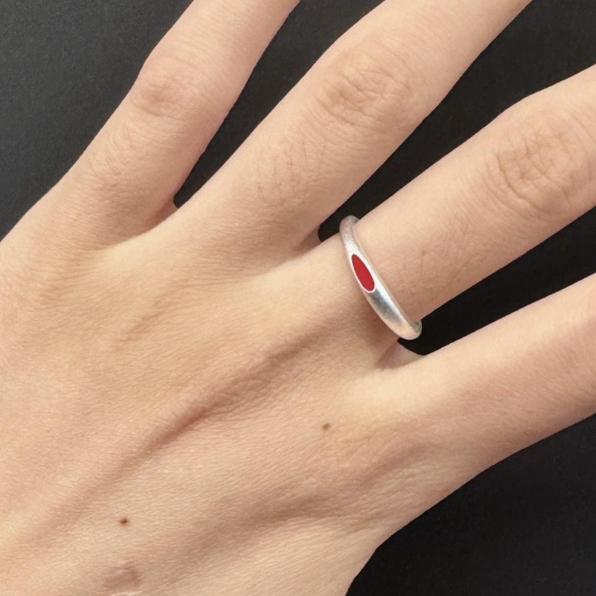 Simple Good-looking Frosted Bath High-grade Sense Ring