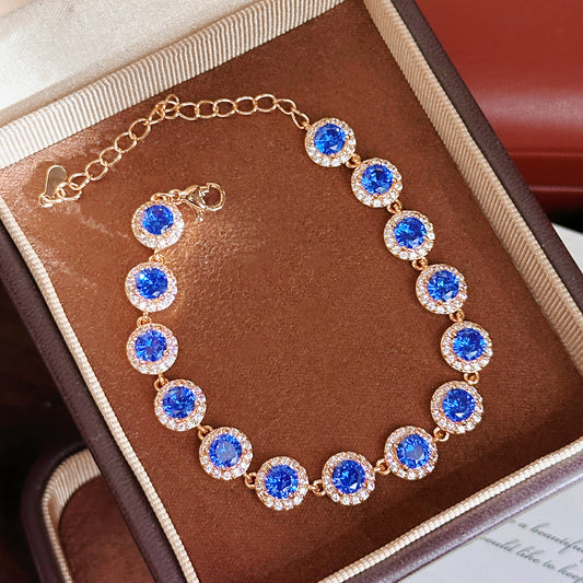 French Colorful Crystals Female Exquisite Refined Grace Bracelets