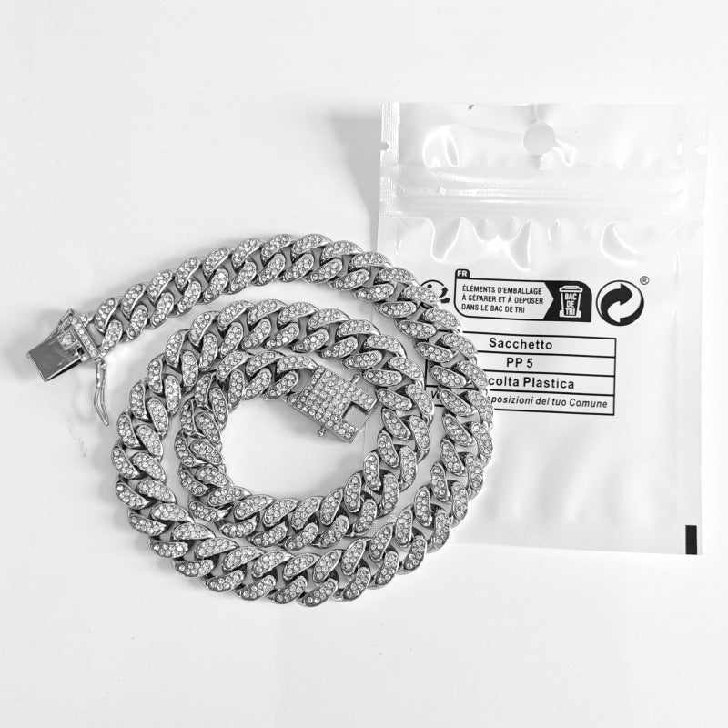 Bag Sealing Mouth Cuban Link Chain Necklaces