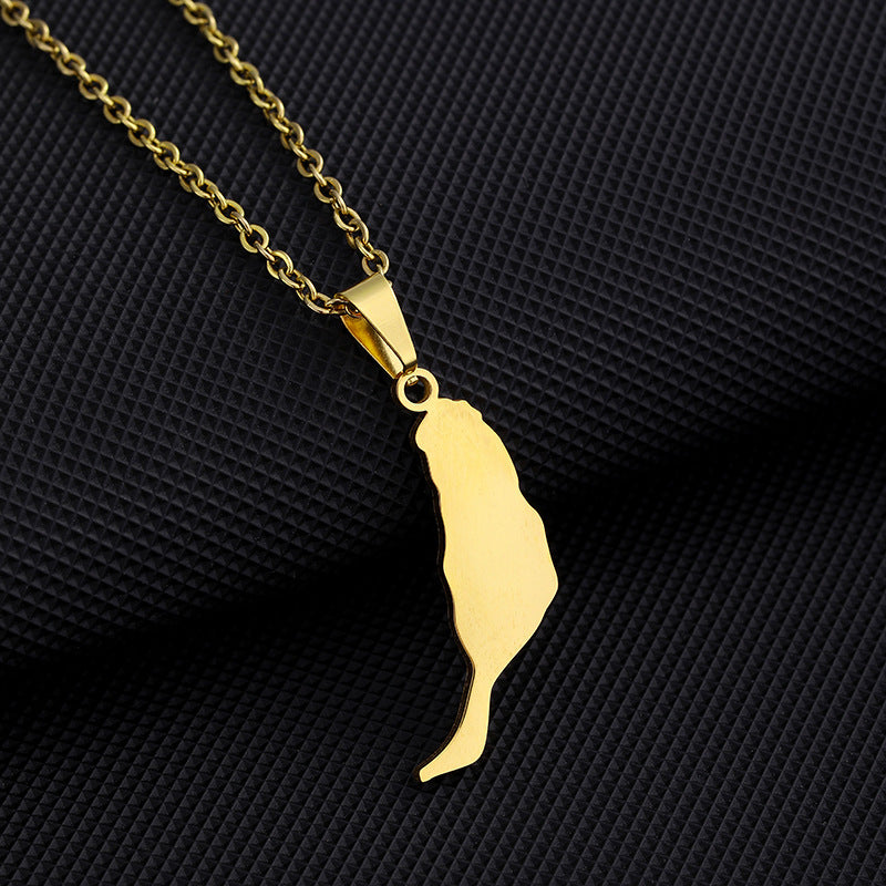 Stainless Steel Spanish Canary Islands Unisex Necklace