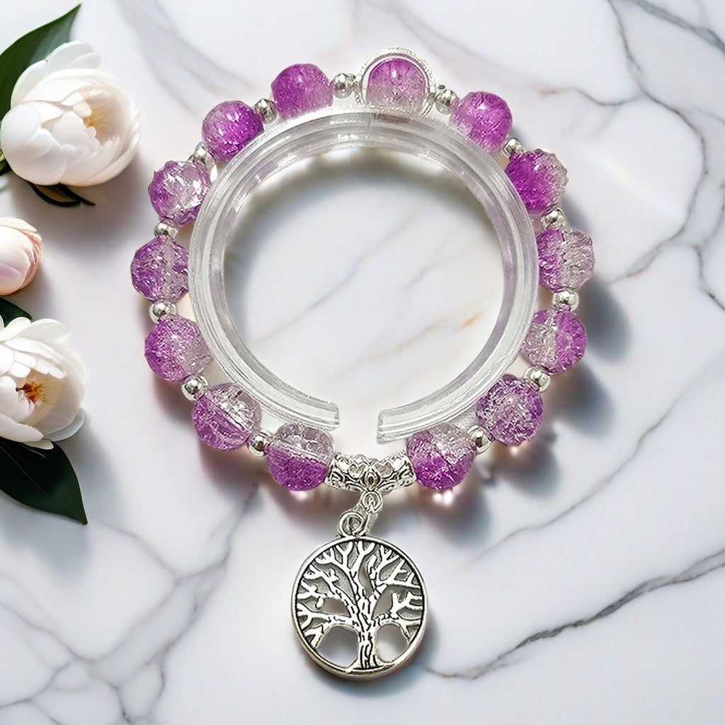 Fantasy Flower Glazed Female Gradient Contrast Bracelet