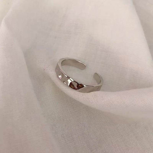 Cold Wind Pleated Female Geometric Simple Ring
