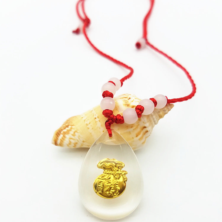 Rope Artificial Crystal Avalokitesvara Buddha Zodiac Activity Temple Necklace