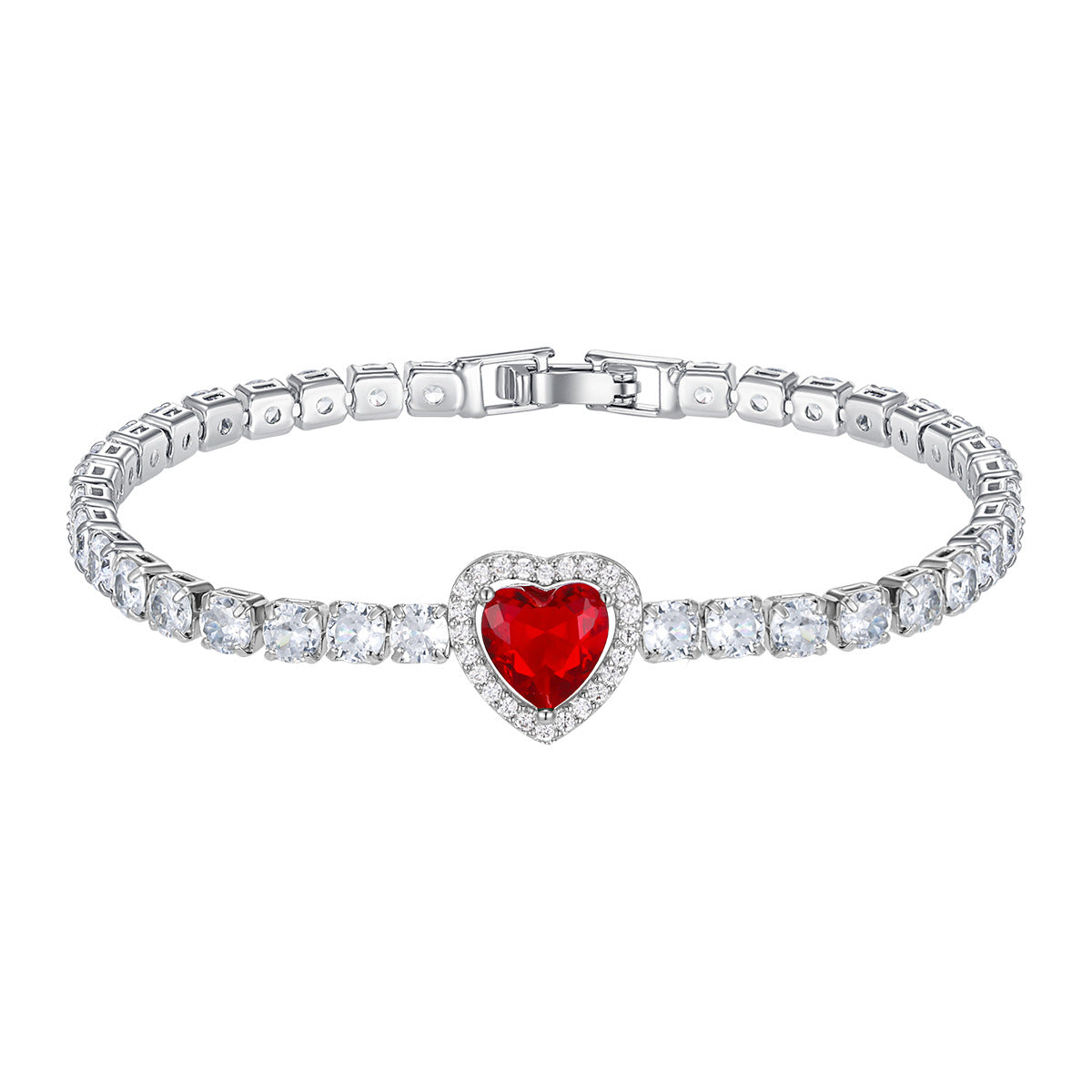 Loving Heart Zircon Couple Female Korean Style Fashion Exquisite Small Bracelet