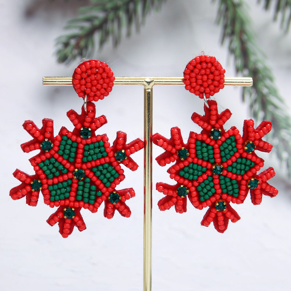 Bead Exaggerated Personalized Handmade Beaded Ethnic Earrings