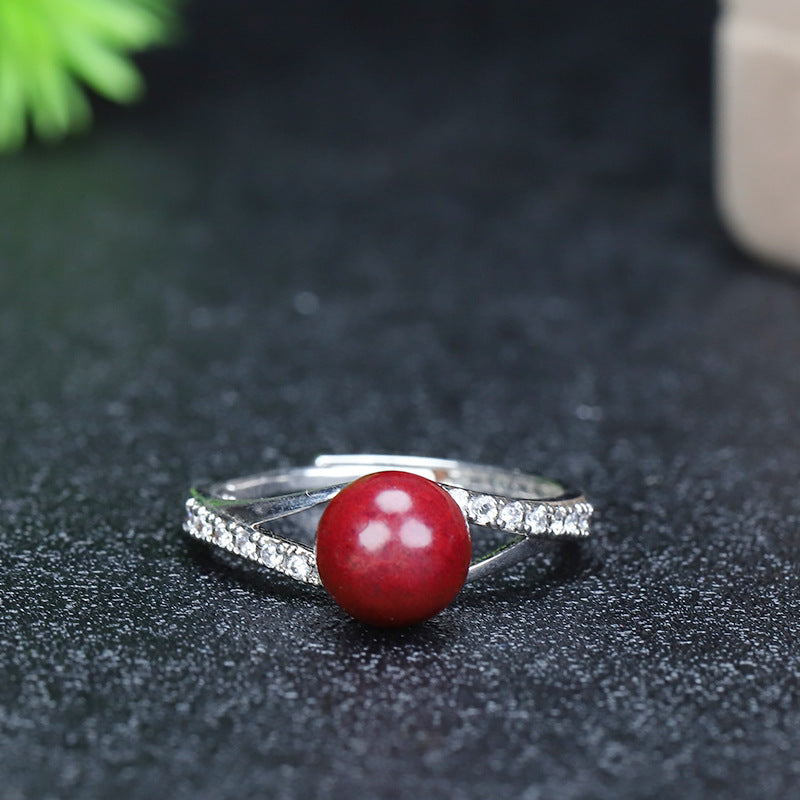 Gold Sand Inlaid Full Diamond Imitation Ring