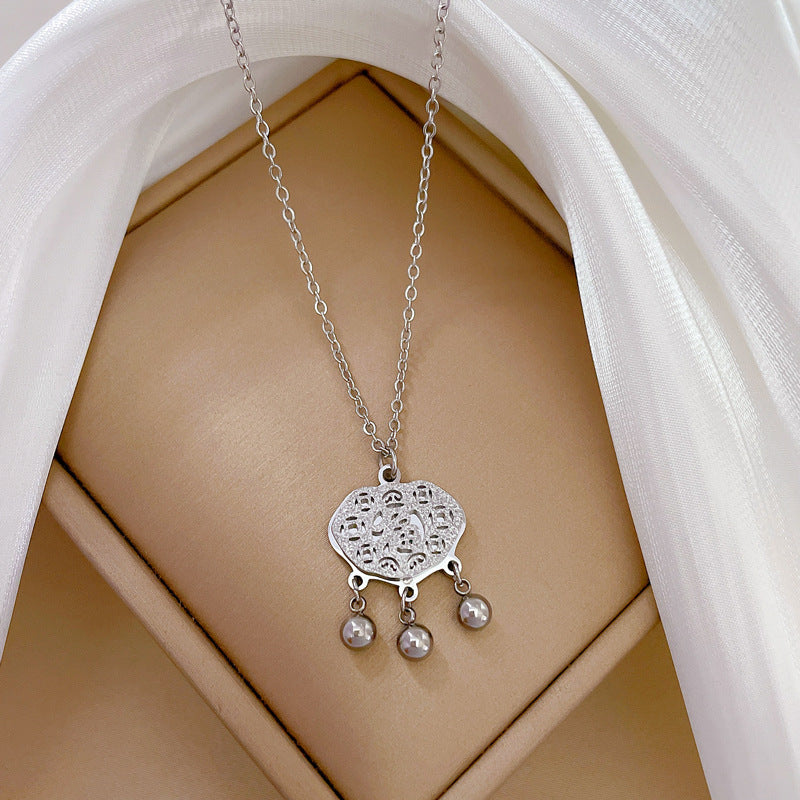 Whole Body Titanium Steel Fortune Lock Necklaces