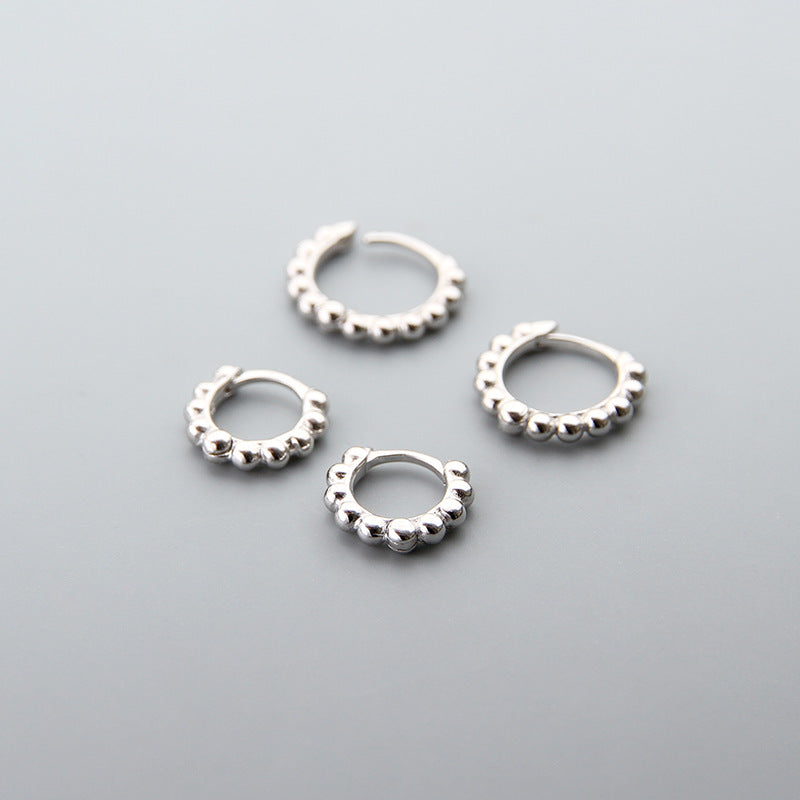 Women's Ear Clip Korean Simple Temperamental Frosty Style Fashion Stud Earrings