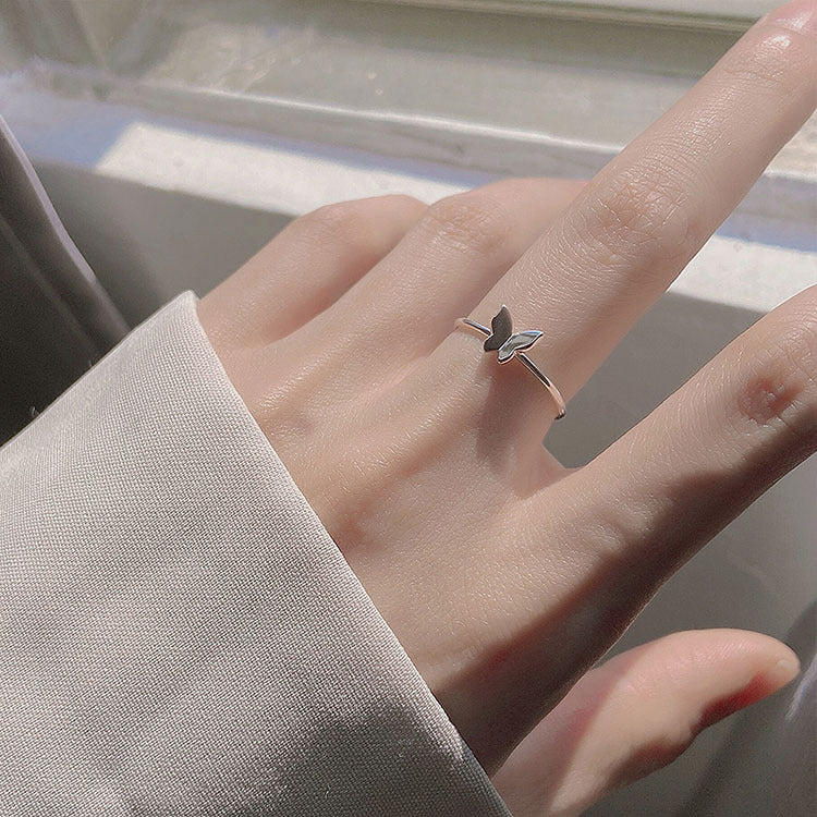 Sweet Small Butterfly Female Korean Style Fresh Ring
