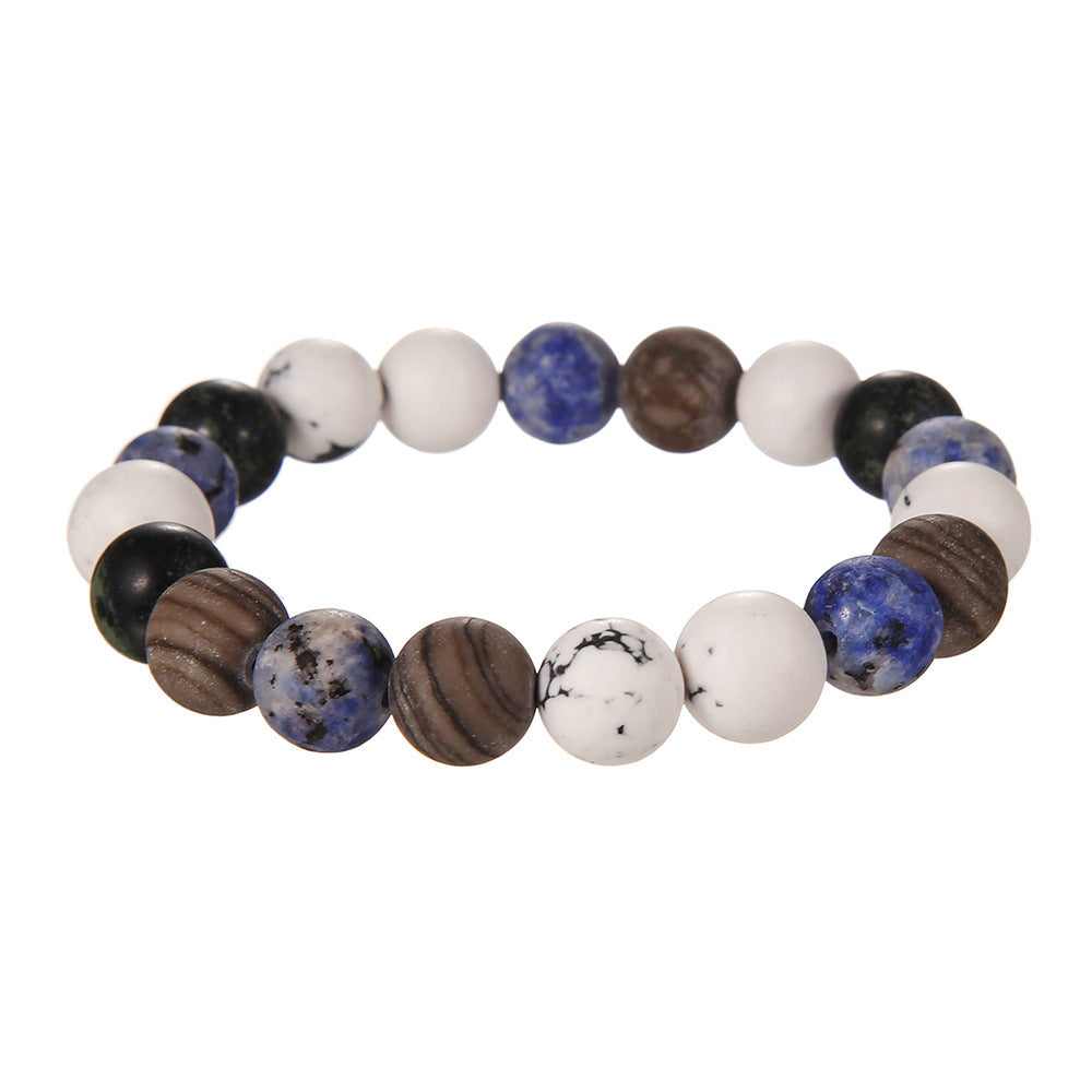 Men's Stone Stainless Steel Six-pointed Star Natural Bracelets