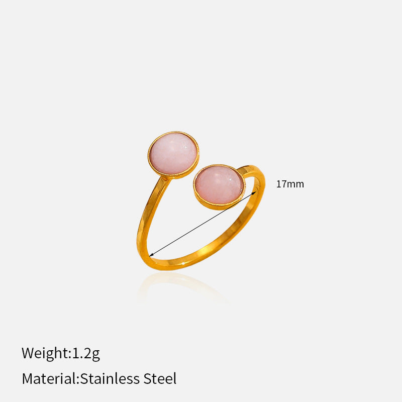 Female Stainless Steel Simple Couple Titanium Open-end Personality Ring