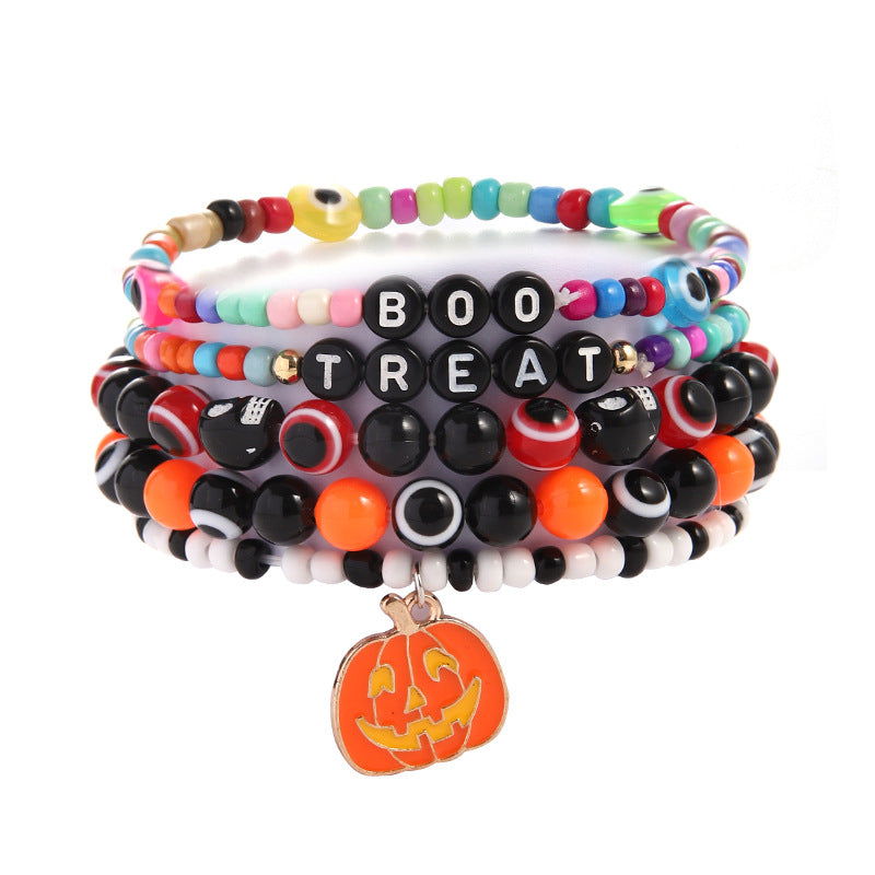 Halloween Acrylic Beaded The Spider Devil's Bracelets