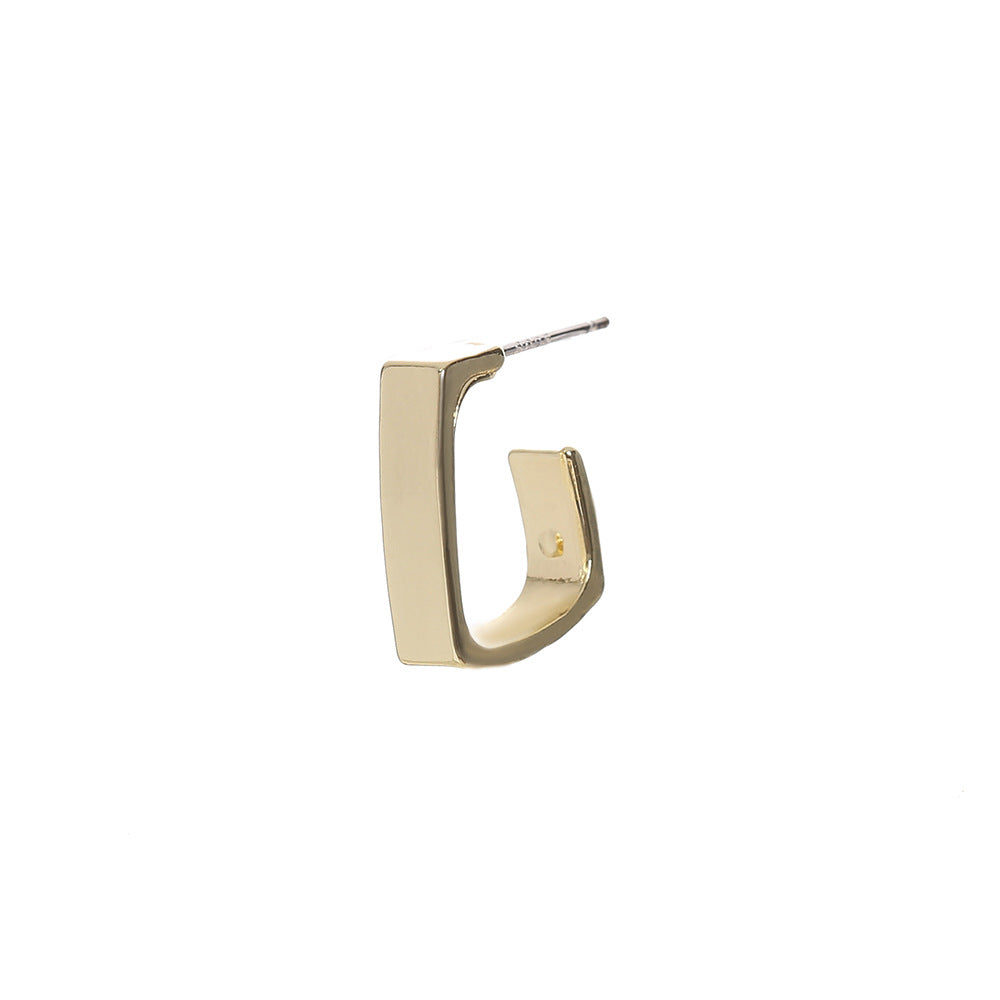 Korean Style Geometric Square Glossy Fashion Trend Stud Earrings