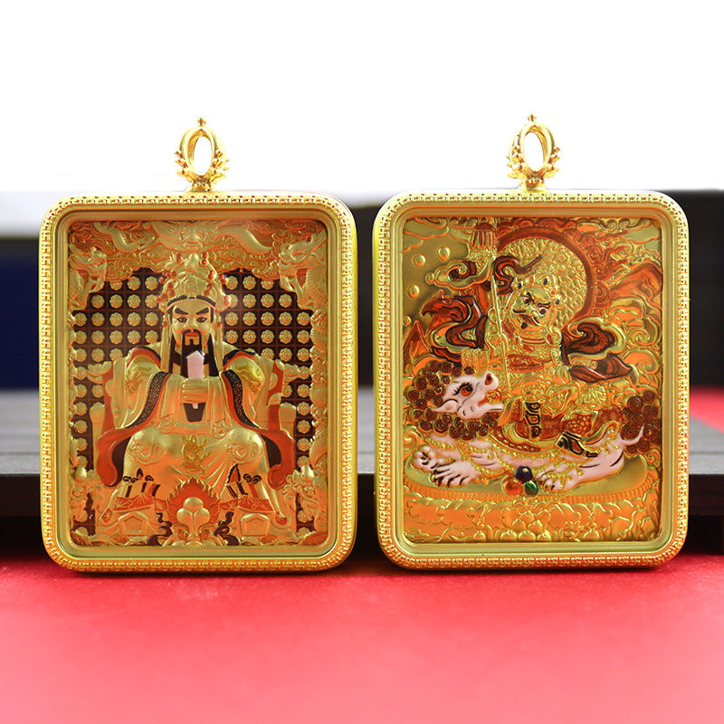 Double-sided Five-master Zodiac Three-dimensional Gilding Portable Pendants