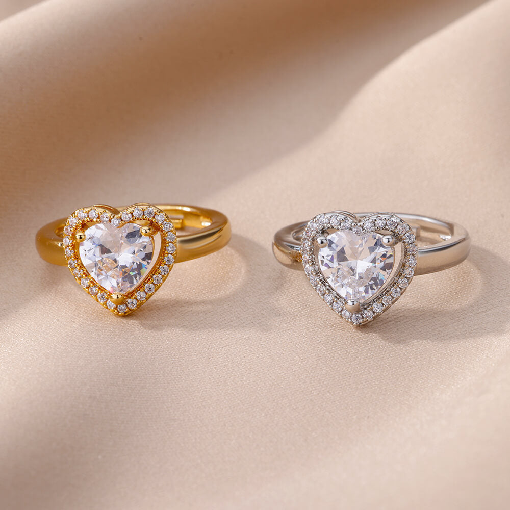 High Sense Niche Elegant Light Luxury Heart-shaped Index Finger Fashion Ring