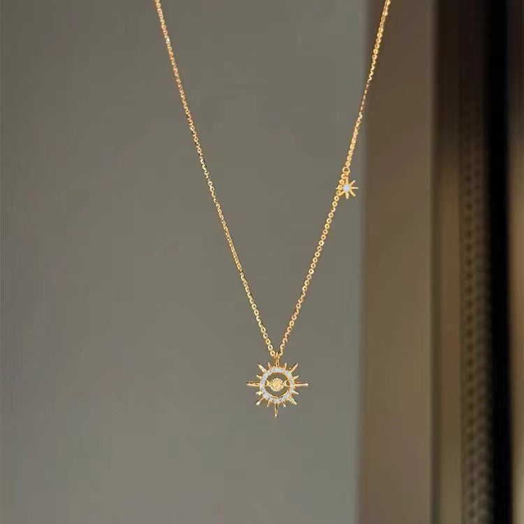 Women's Hollow Sun Design Clavicle Chain Elegant Necklaces