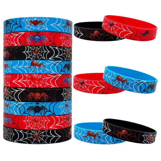Spider Silicone Holiday Party Web Theme Wrist Strap Bracelet