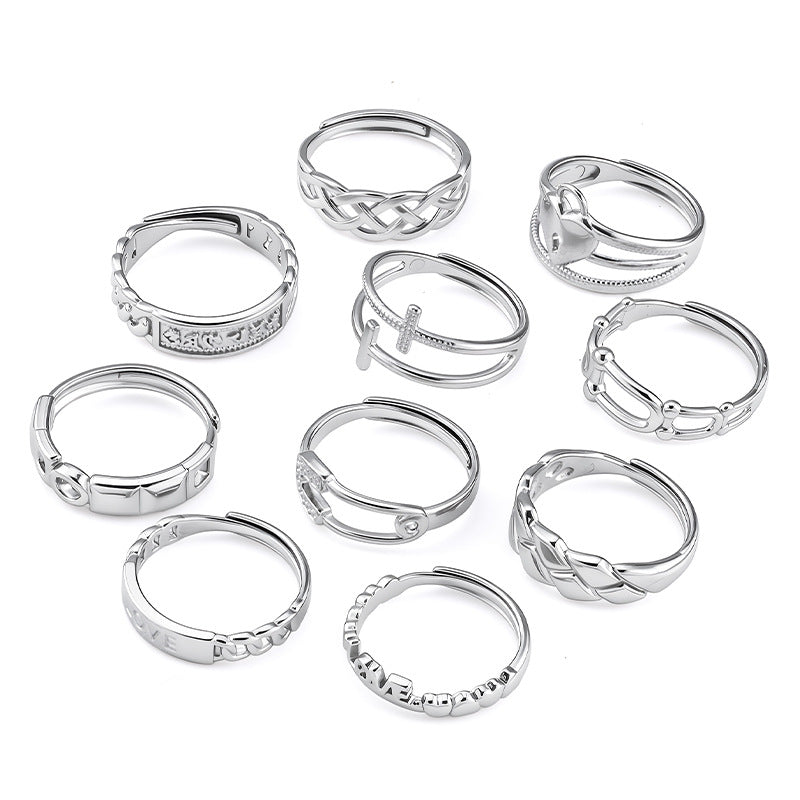 Stainless Steel Does Not Fade Niche Design Simple Korean Style Ring