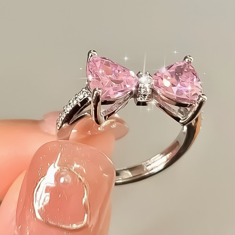 Sweet Girly Cute Bow Opening Adjustable For Rings