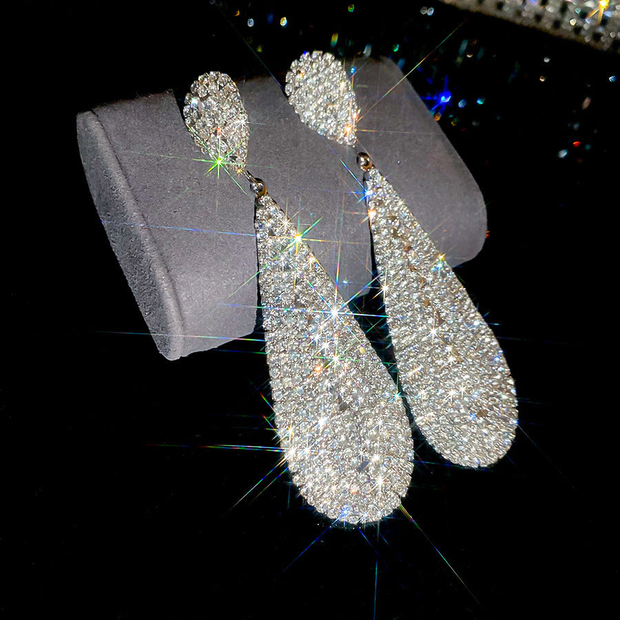 Women's Sier Diamond Tassel Light Luxury High-grade Simple Rings