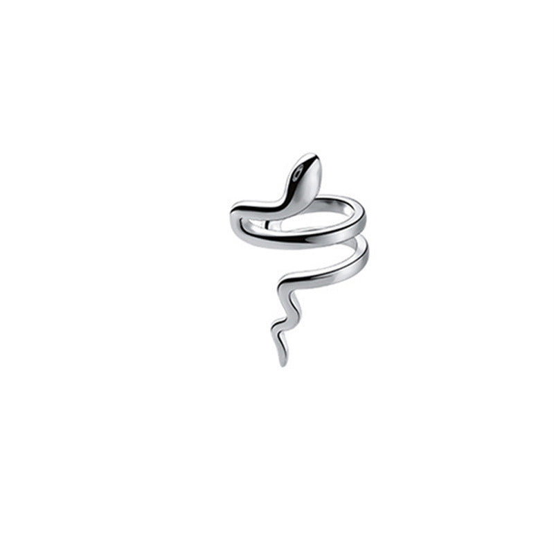 Snake-shaped Ear Clip Neutral Personality Bone Flexible Winding Simulated Snakes Earrings