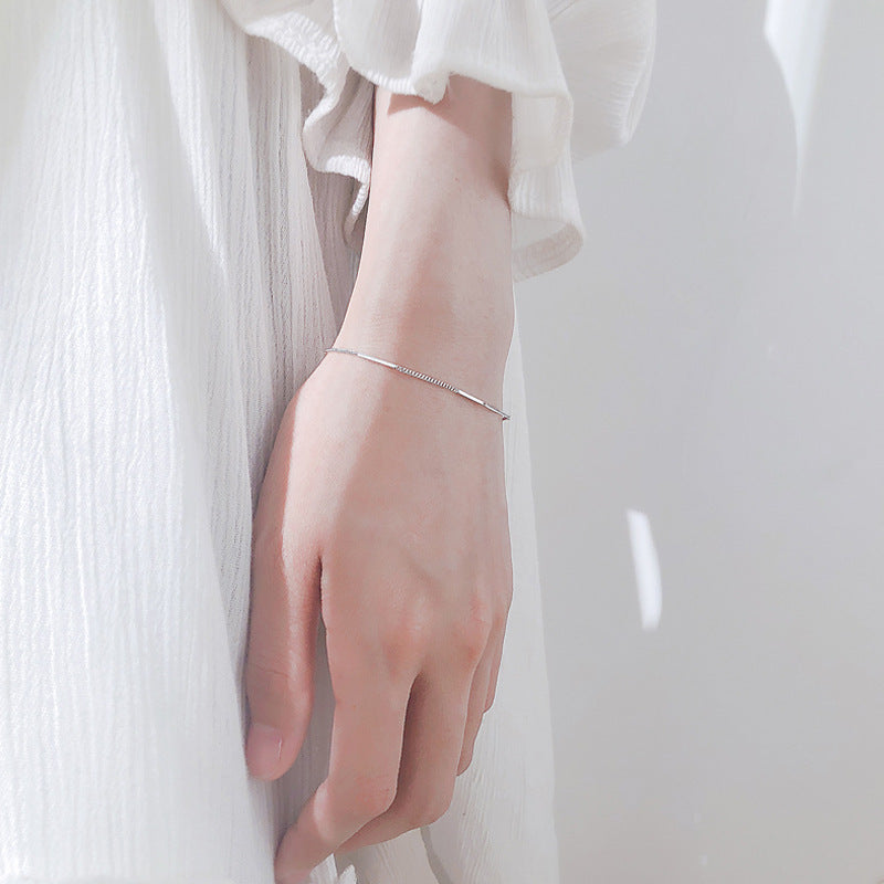 Women's Sier Cold Style Design Korean Simple Mori Personality Bracelet