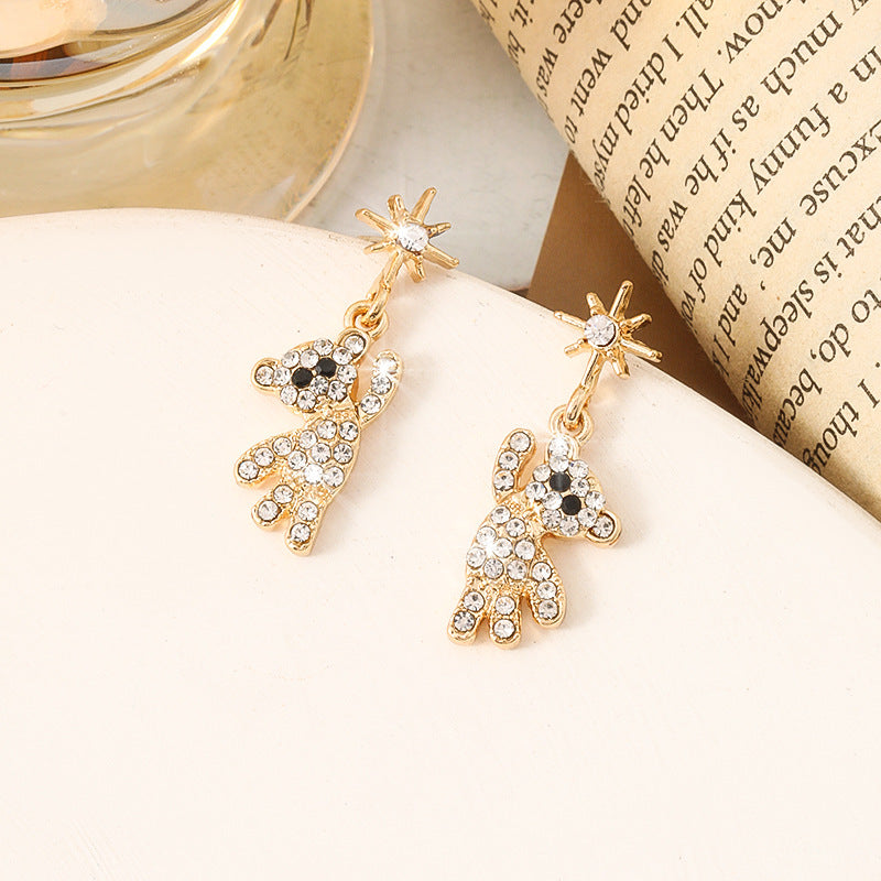 Korean Style Simple Vintage Pearl High-grade Ear Tassel Female Niche Earrings