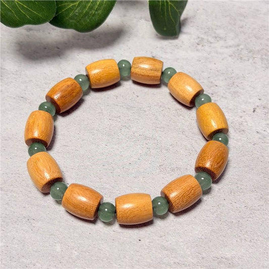 Women's & Men's Gold Sandalwood Hand-held Chain Buddha Prayer Beads String Plate Crafts Bracelet
