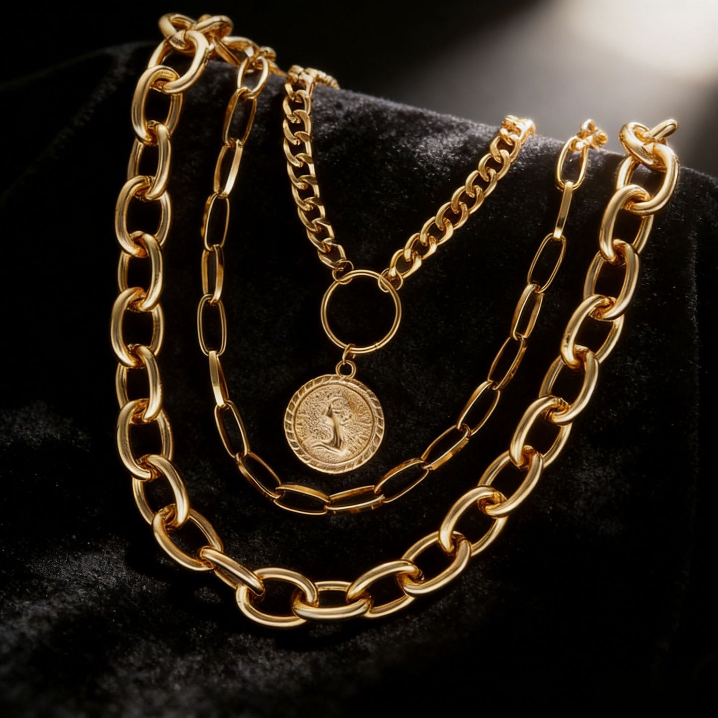 Women's Light Luxury Minority Elegant Embossed Round Necklace