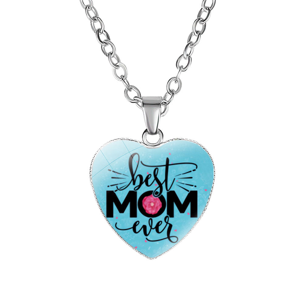Mother's Heart-shaped Korean Simple Day Gift Pendants