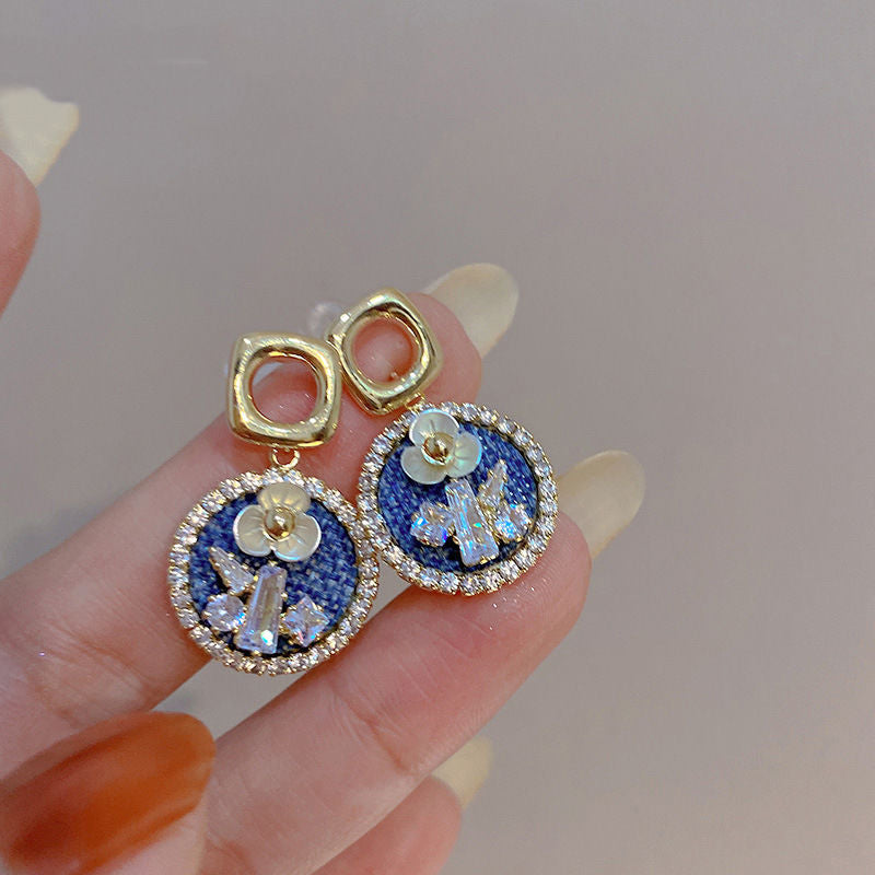 Women's Color Geometric For Niche Design Ear Trendy Earrings