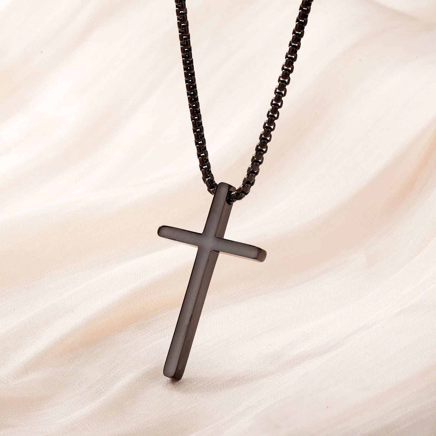 Men's Long Stainless Steel Sweater Chain Gold Plating Simple Geometric Necklaces