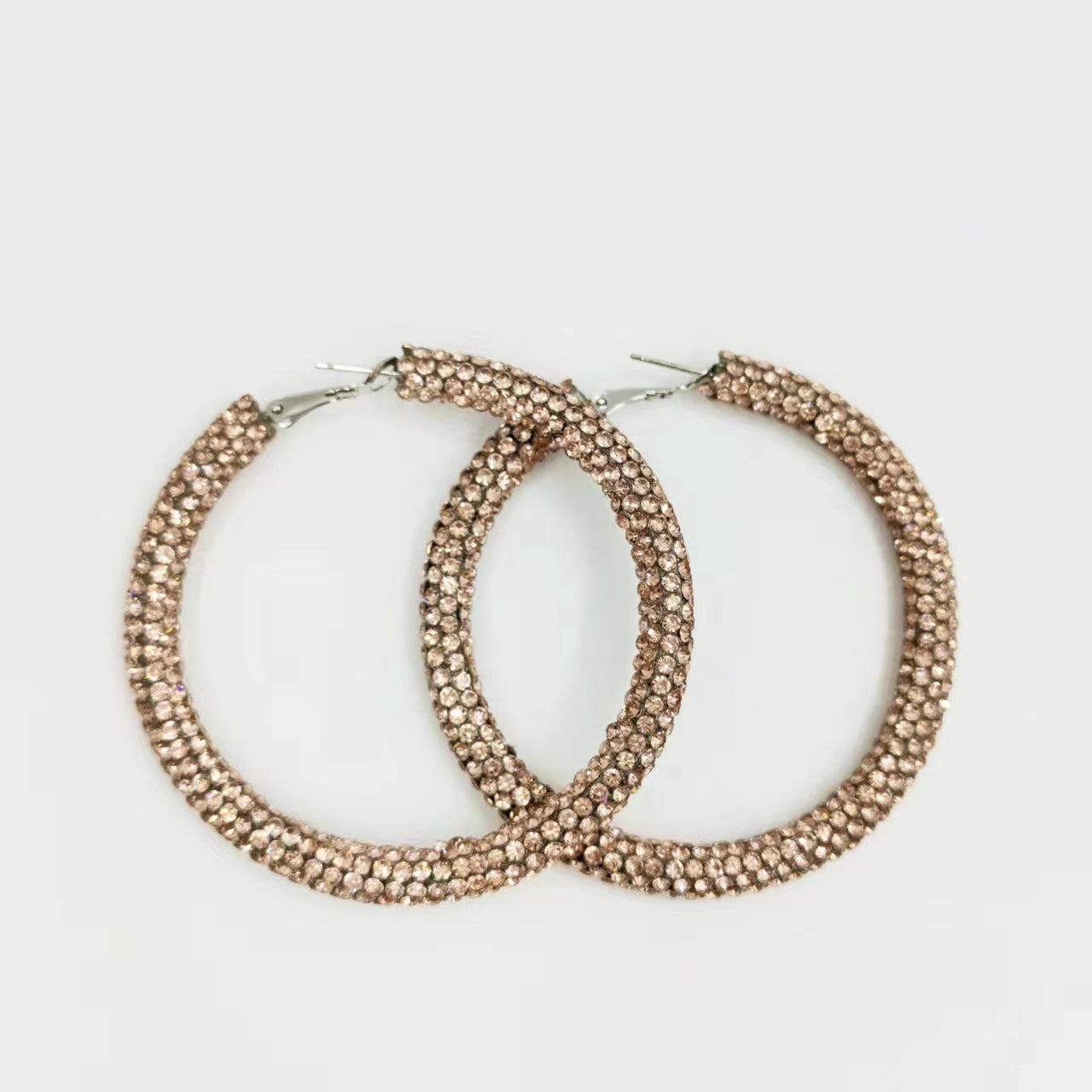 Splendid Diamond Shiny Big Circle Affordable Luxury Fashion Rhinestone Color Earrings