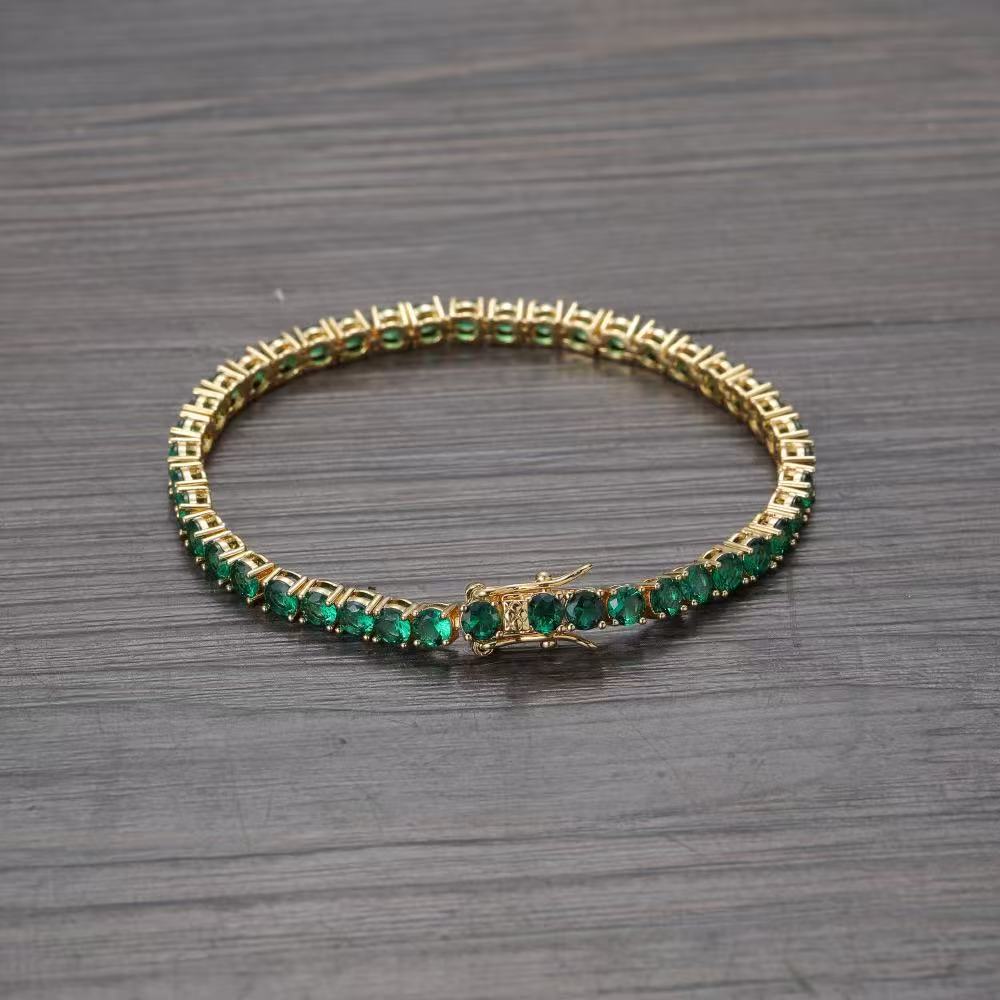 Zirconium Tennis Copper Inlaid Single Row Zircon Bracelet