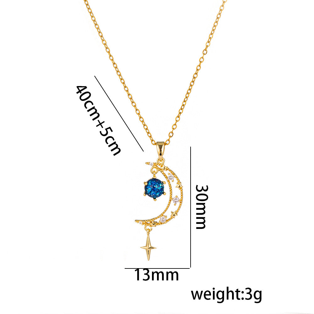 Sky Female Fashion Personality High Sense Clavicle Necklaces