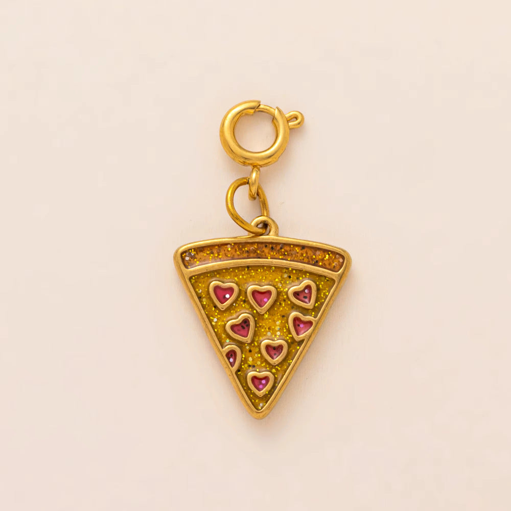 Mushroom Parts Vacuum Plating Gold Color Pendants