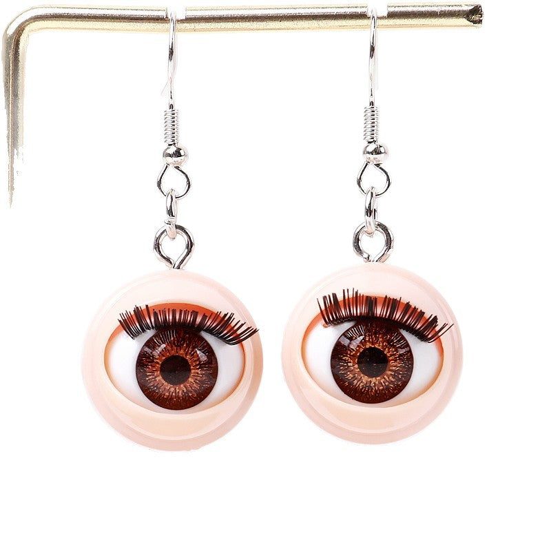 Quirky Ideas Personality Style Simulated Doll Eyes Eyelashes Eyeballs Rings
