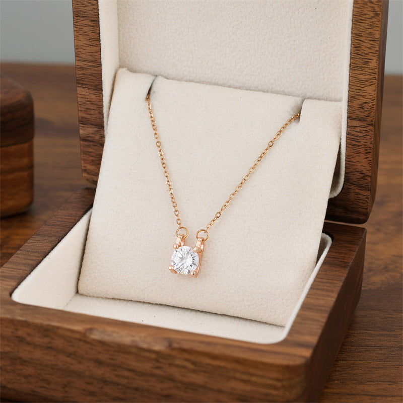 Titanium Steel Female Niche Simple Temperament Clavicle Pendants