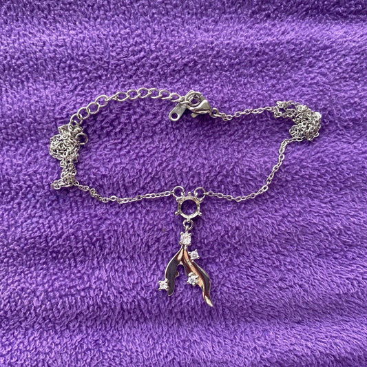 Goldfish Tail Eardrop Frame Diamond Zircon National Necklace