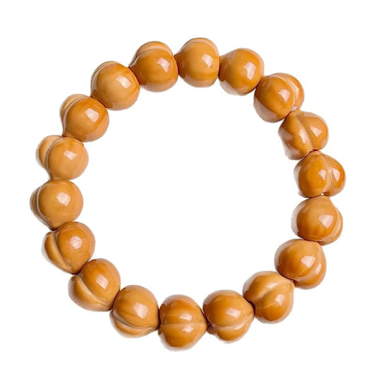 Monkey Head Walnut Glossy Love Fart Peach Single Bracelets