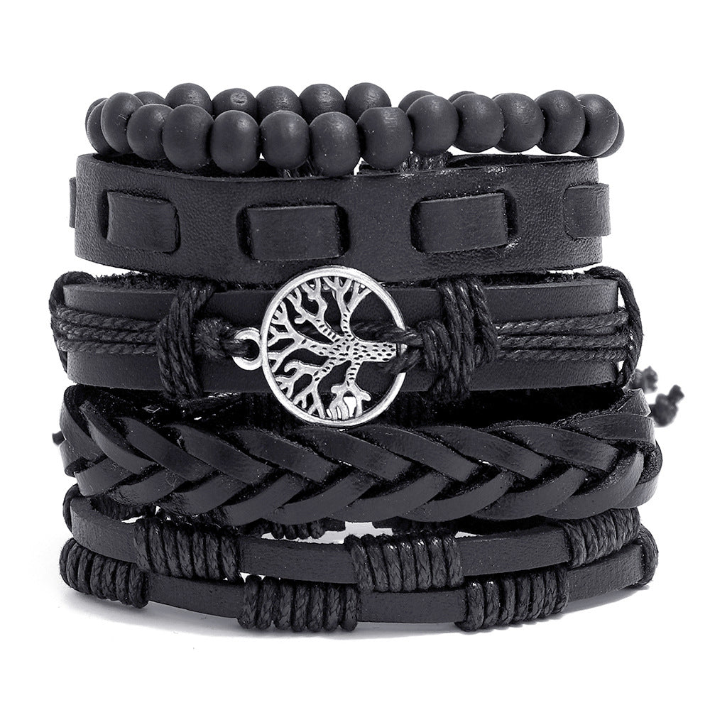 Personality Handmade Weave Vintage Leather Lucky Bracelets