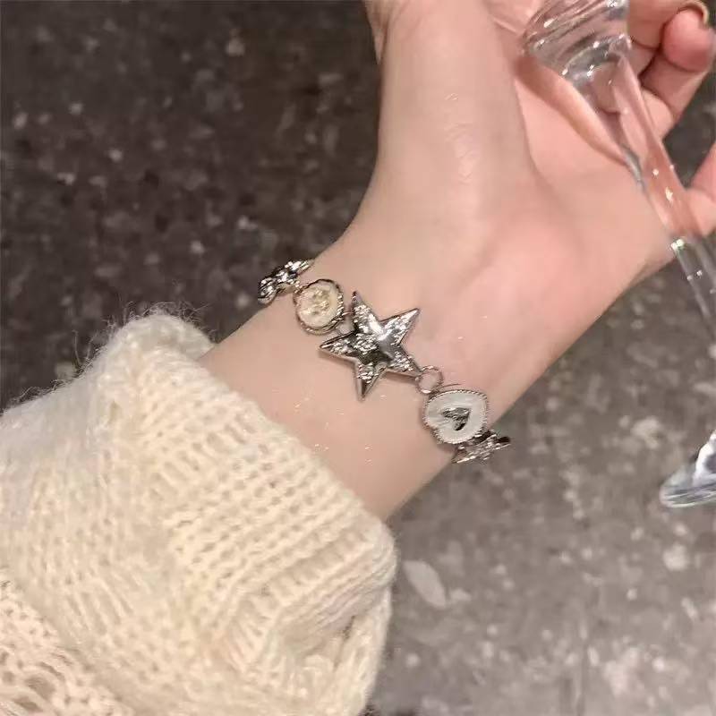 Women's Lace Pearl Flower Fashion Handmade Bead Woven Bracelets