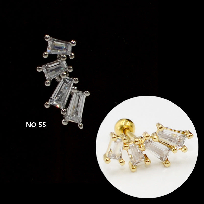 Multi Personalized Zircon Fashion Flower Animal Earrings