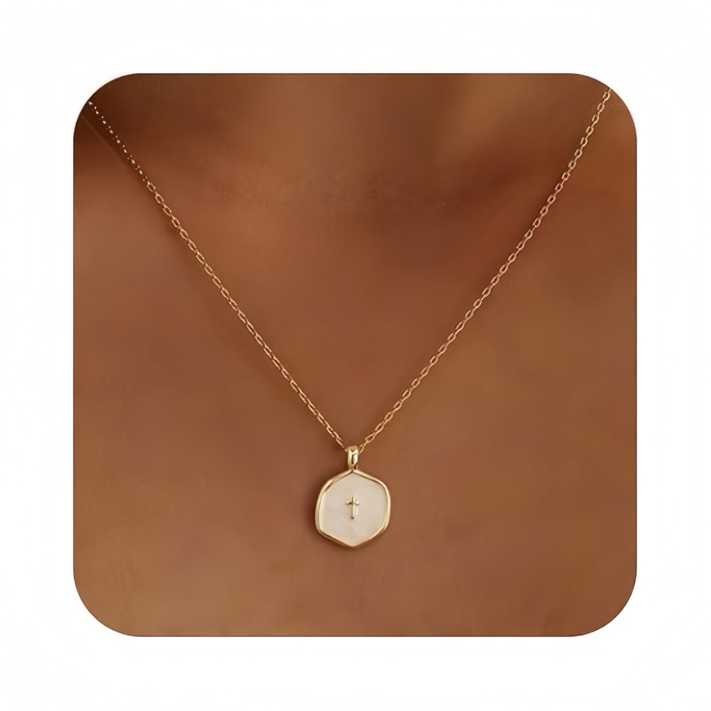 Women's Best-selling Minimalist Cute Wild Simple Cross Commemorative Necklace
