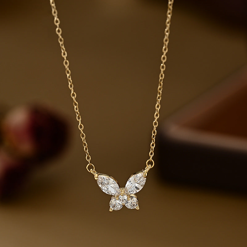 Zircon Temperament Clavicle Chain Female Niche Design Necklace