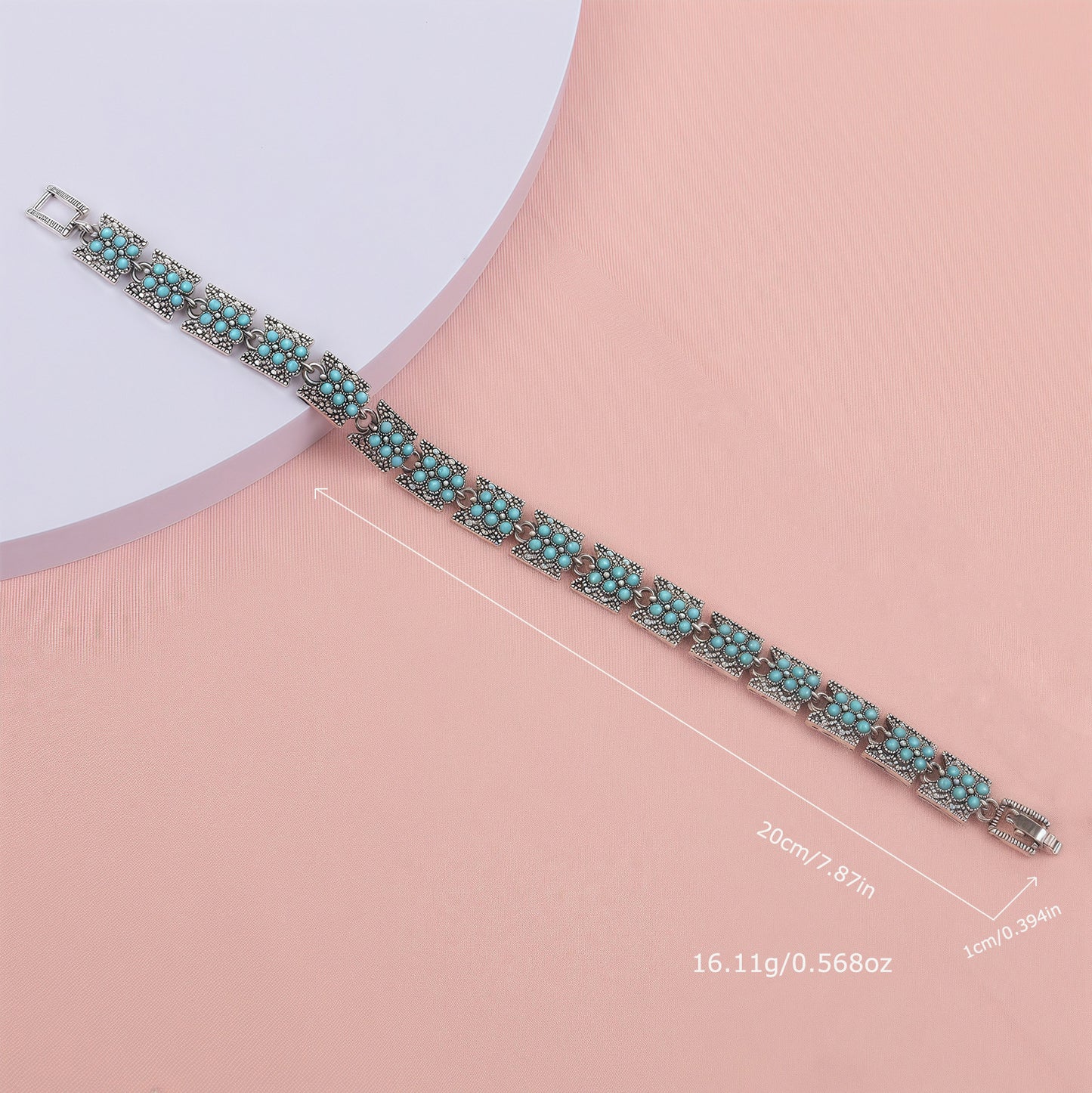 Women's Personality Retro Ethnic Style Inlaid Turquoise Bracelet