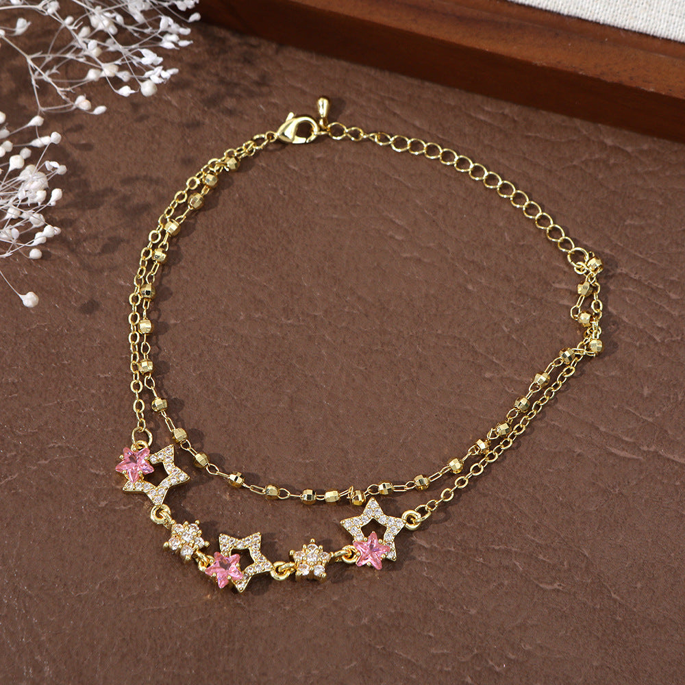 Women's Zircon Temperament Entry Lux Pull Exquisite Bracelet