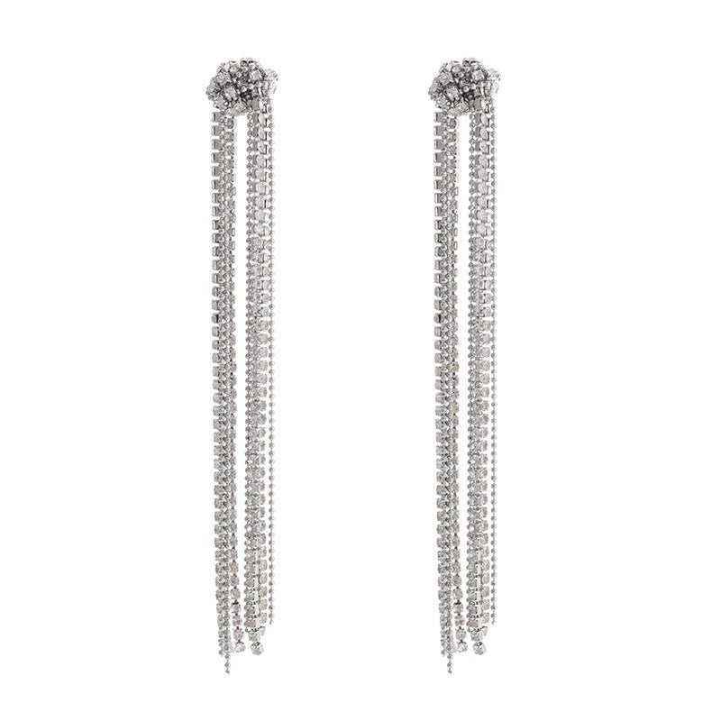 High-grade Personality Affordable Luxury Long Fringe Earrings