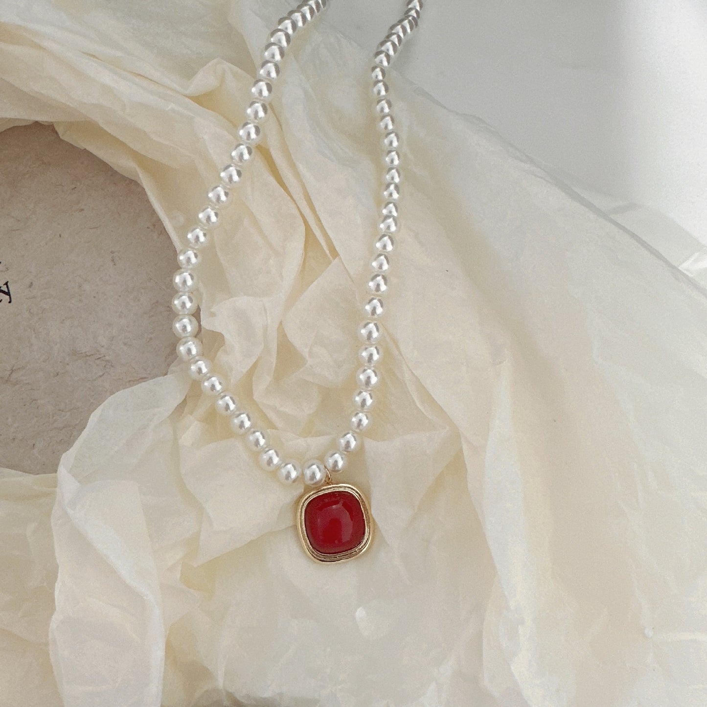 Merman Language Stylish Retro Minimalism Red Necklaces